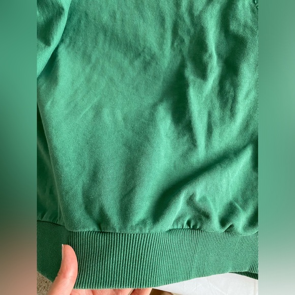 ASOS Weekend Collective oversized sweatshirt tonal embroidery logo green US 4 - Picture 8 of 15